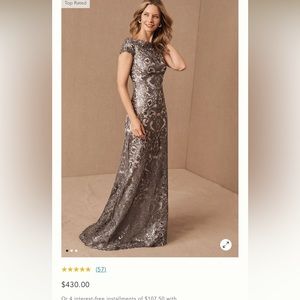 Grey gown- Anthropologie Tadashi Shoji